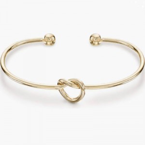 4K Gold plaqué Forever Love Knot Infinity Bangle Bracelets pour femmes Bracelet de bracelet en or ajusté en or pour les femmes élégantes or-Bracelet manchette ouvert avec conception denœuds - bijoux minimaliste moderne pour usure quotidienne et occasions spéciales